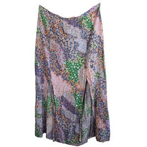 10 – Floral Godet Panel Midi Skirt by Topshop